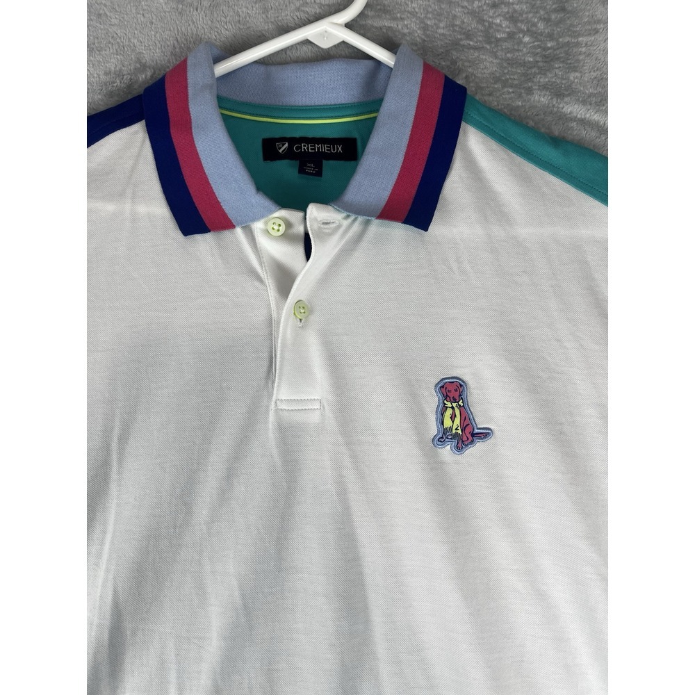 Cremieux TCHOK Collection Short Sleeve Cotton Shirt‎ Mens DOG Size XL Pink
